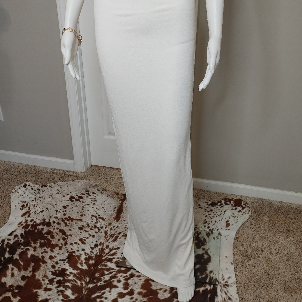 NAKED WARDROBE: THE NW TUBE DRESS, WHITE L - Picture 6 of 16